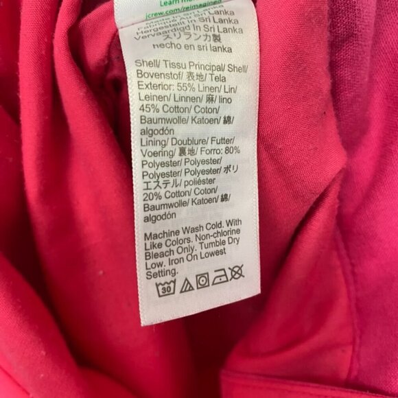 J. Crew Pink Linen Blend Skirt with Tie - Picture 9 of 10